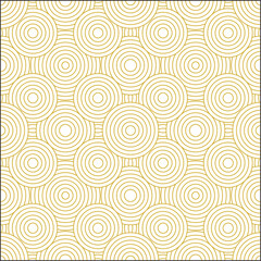“Seamless Gold Line Concentric Circles Pattern – Minimalist Geometric Vector”