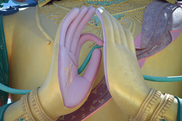 Maitreya Buddha tallest Statue in Diskit Monastery in Nubra Valley in Leh, Ladakh, India.