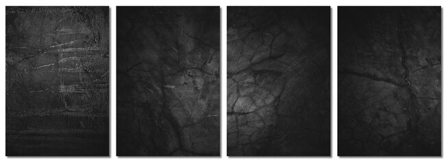 Black Concrete Wall Textures for Horror and Gothic Design