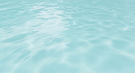 Obraz premium Abstract flowing water surface with light reflections and shadows, a cool and tranquil liquid background in a light blue hue