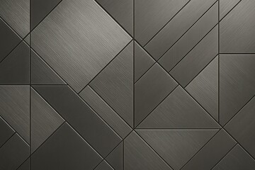 Obraz premium Brushed titanium surface with precision geometric patterns for high-tech industrial design applications