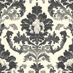 Floral or leaf pattern background suitable for wallpaper, fabric, or decorative design. Soft colors and natural style, ideal for digital and print use.