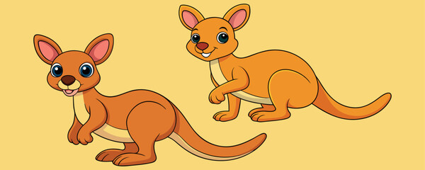 Cartoon Kangaroo Character – Cute Jumping Animal Illustration, Baby Kangaroo Cartoon Artwork, Funny Kids Safari Kangaroo, Friendly Kangaroo Wildlife Design, Cute Kangaroo Jump Pose, Cartoon Kangaroo A