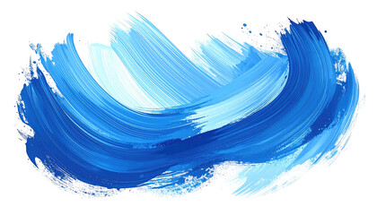 Abstract blue paint brushstrokes