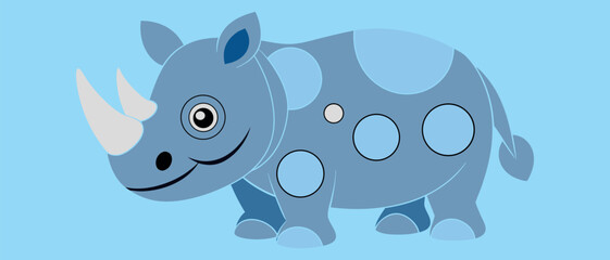 Cartoon Rhino Character – Cute Rhino Illustration, Funny Rhinoceros Drawing, Kids Zoo Animal Cartoon, Happy Rhino Clipart, Rhino Cute Character Art, Jungle Rhino Mascot Drawing, Rhino Cartoon Kids Ill