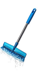 Blue cleaning mop with water spray