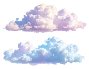 Pastel clouds, soft and ethereal