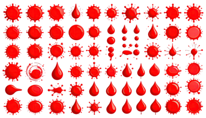 Red blood cells and drops pattern