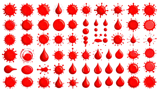 Red blood cells and drops pattern