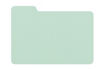 Light green folder icon with transparent background representing digital organization