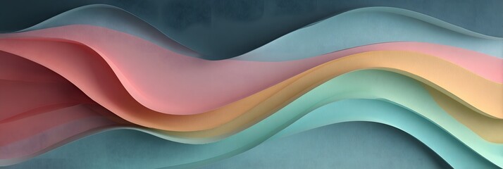 Fototapeta premium Soft Waves of Color Gradients Flowing Together in Artistic Design