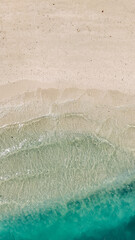 Turquoise blue aerial shot