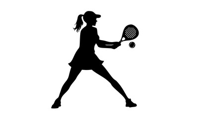 Women padel tennis vector illustration 