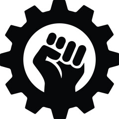fist-inside-gear-symbol,
industrial-solidarity-icon,
labor-movement-vector,
worker-power-emblem
