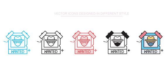 Wanted Banner icon design with white background stock illustration