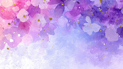 Elegant floral watercolor background with soft pastel shades