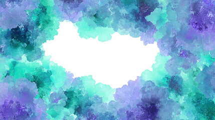 Fresh watercolor blossoms in mint, lavender, and azure hues