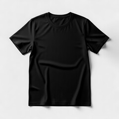 Plain Black T-Shirt, Simple, Casual, Comfortable, Apparel.
