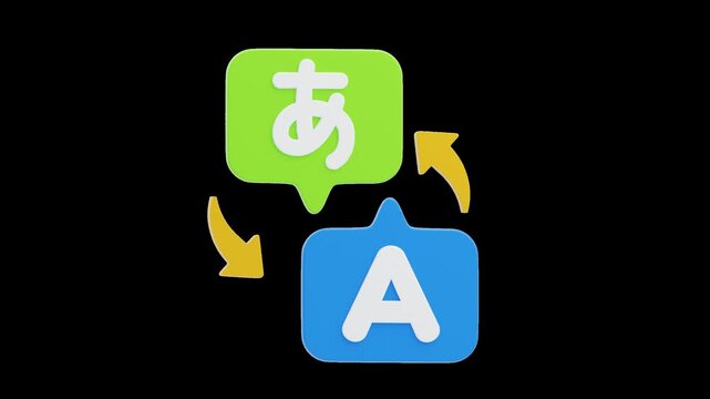 3D Animation of Convert Language | Alpha Channel