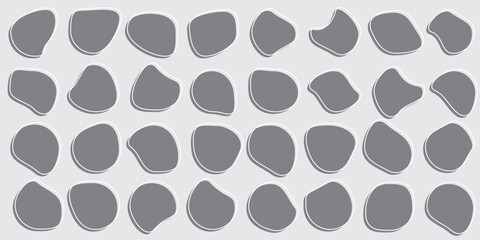 Color liquid blob shapes, pastel vector organic random forms, fluid silhouette, simple smooth ink stain. Different Random circle colorful element perfect for branding, decor, wallpaper, modern forms.