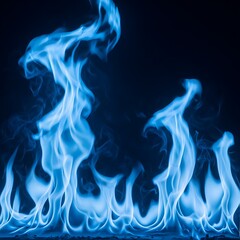 Blue Flames Abstract Background.