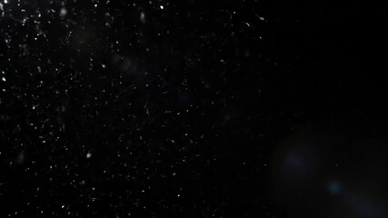 Scattered lens flare light particles twinkle and shimmer on a dark background, creating a seamlessly looping abstract starfield cosmic, magic, texture