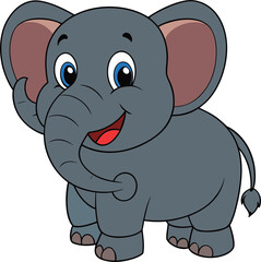 Naklejka premium cartoon elephant cartoon