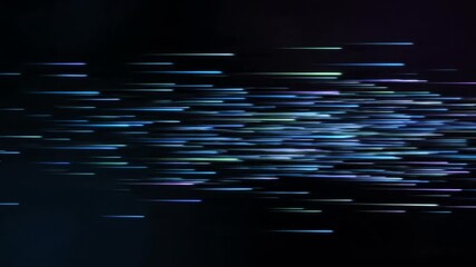 Seamlessly looping energetic light streaks swiftly moving across a dark, abstract space innovation, technology, momentum