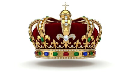 golden crown isolated on white background