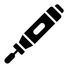 polishing printed part glyph icon using mini grinder tool