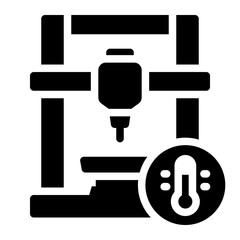 checking heat glyph icon for 3d printer temperature control