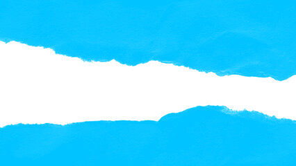 Blue Torn paper frame on transparent background. torn paper texture, ripped of paper designs and...