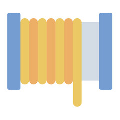 feeding filament flat icon for 3d printer spool usage