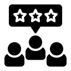 customer satisfaction glyph icon