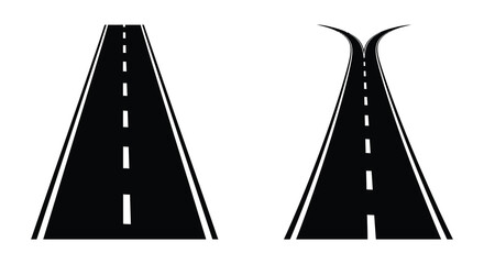 A diverging road illustration depicting two paths splitting from one point