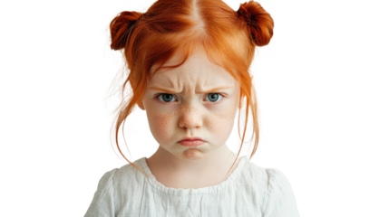 portrait of a little girl with red hair png