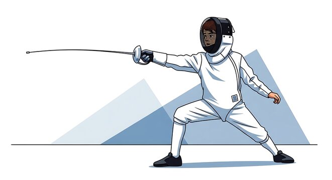 Fencer Athlete Action.