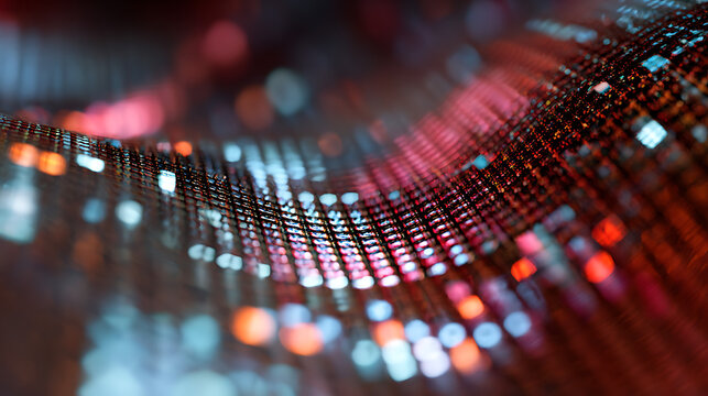 Design a close-up of a vibrant chip surface radiating intelligent structure 