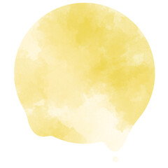 とけるまるの同系色水彩黄色2か所溶け