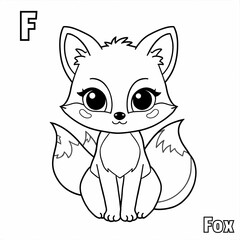Obraz premium Black and white minimalist line art coloring page for kids, cute cartoon-style alligator, clear bold outlines, no background, simple and easy to color, kawaii 