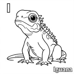 Black and white minimalist line art coloring page for kids, cute cartoon-style alligator, clear bold outlines, no background, simple and easy to color, kawaii 