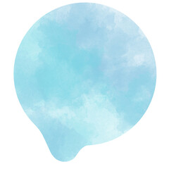 とろけるまるの同系色水彩青1か所溶け