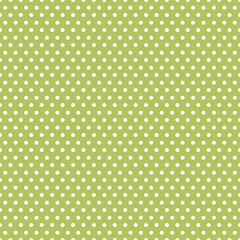 Green background with white polka dots pattern image