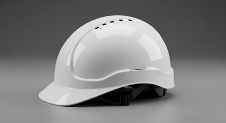 Fototapeta premium White Safety Hard Hat Closeup.