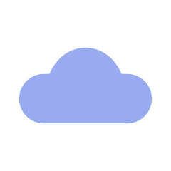 Light blue cloud icon. Great for weather, storage, and tech design.