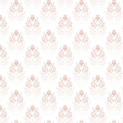 Elegant Decorative Damask Style Floral Pattern Design Background Wallpaper