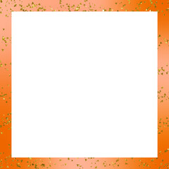 Obraz premium Orange Gradient with Gold Confetti Border abstract