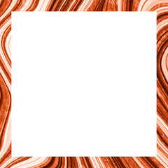 Fototapeta premium Orange Marble Swirl Border Design abstract background