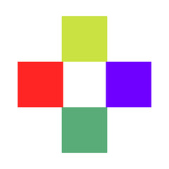 Fototapeta premium Colorful plus cross symbol. Perfect for health, hospital, and creative logo design.