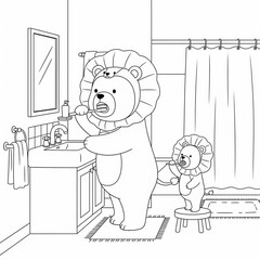 little girl in the bethroom